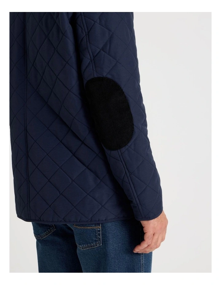 Quilted Jacket in Navy image 7