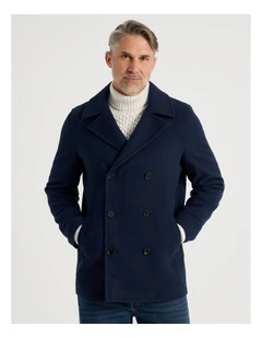 Car Coat in Navy