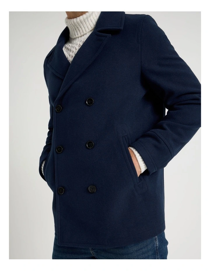Car Coat in Navy image 2