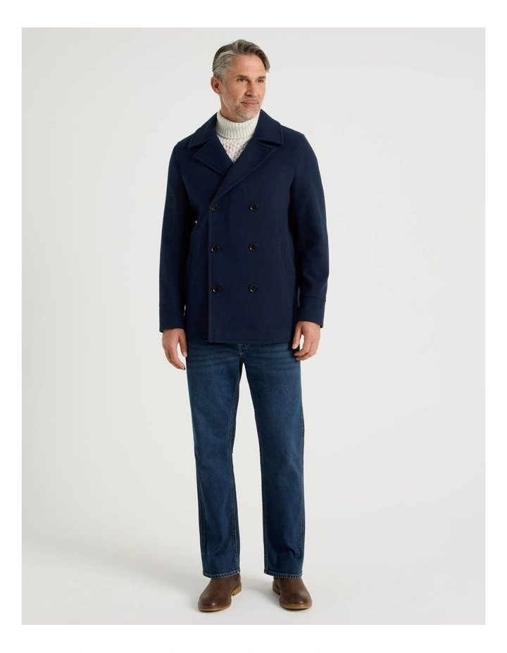 Car Coat in Navy image 4