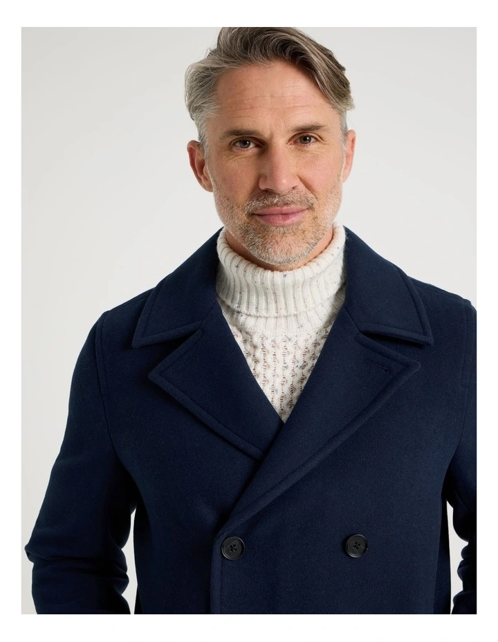 Car Coat in Navy image 5