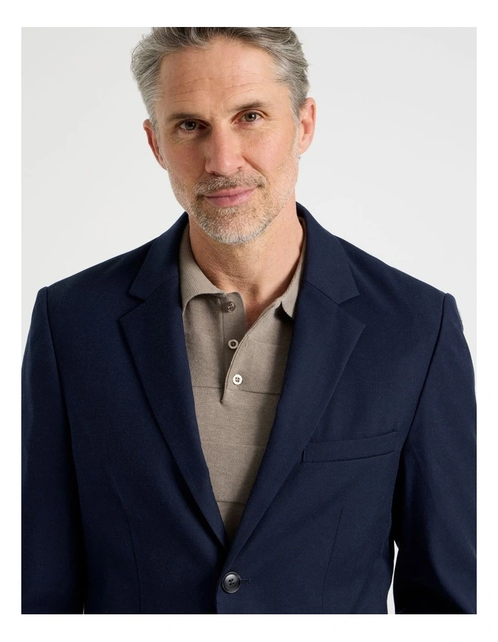 Single Breasted Blazer in Navy image 4