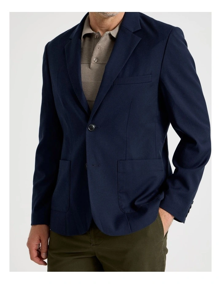 Single Breasted Blazer in Navy image 5