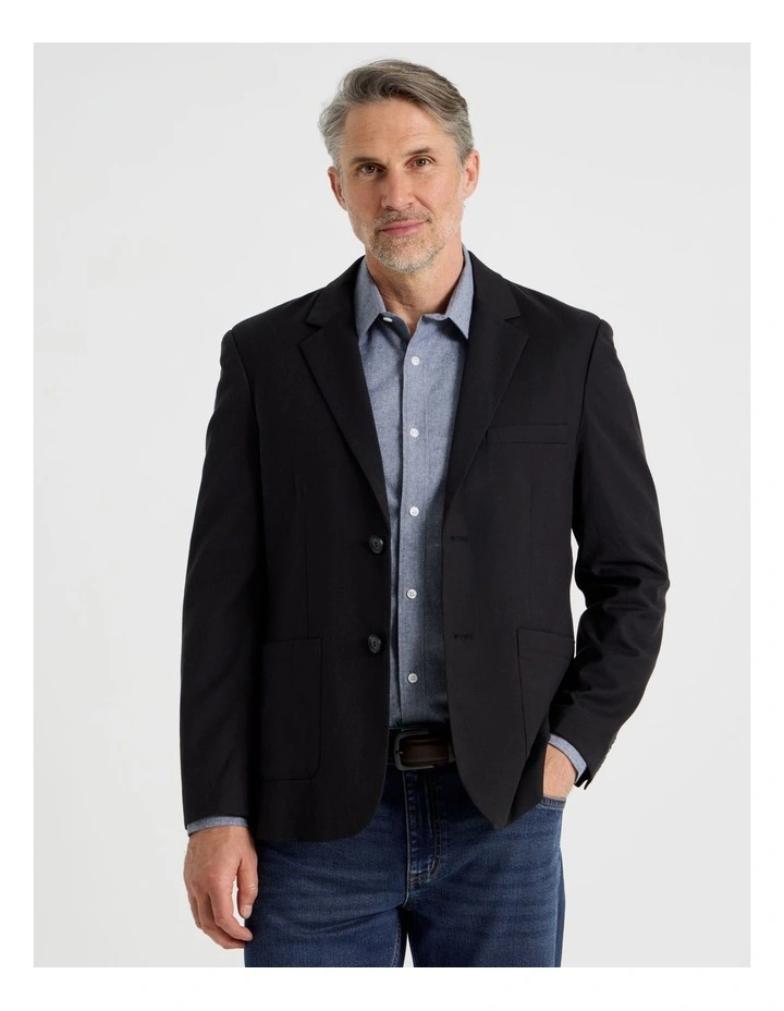 Single Breasted Blazer in Black image 1