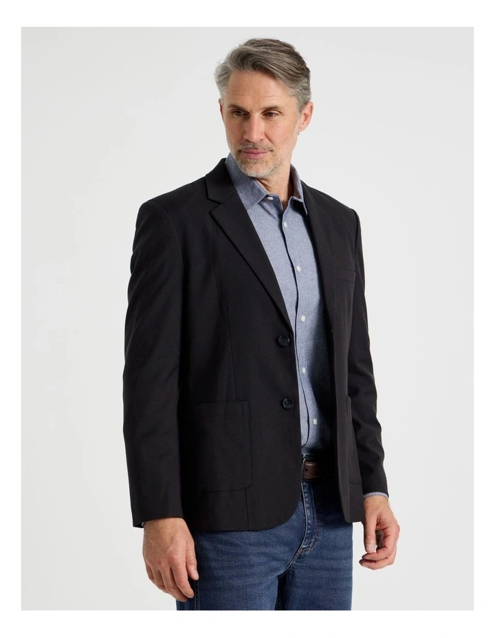 Single Breasted Blazer in Black image 4