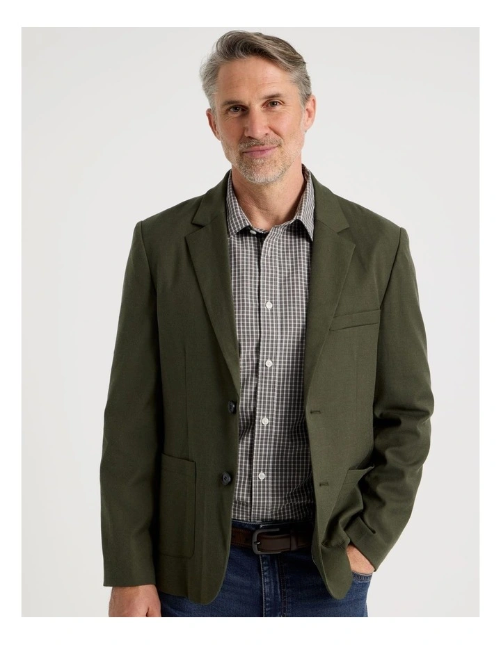 Single Breasted Blazer in Khaki image 5