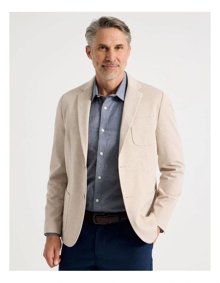 Single Breasted Blazer in Bone image 4