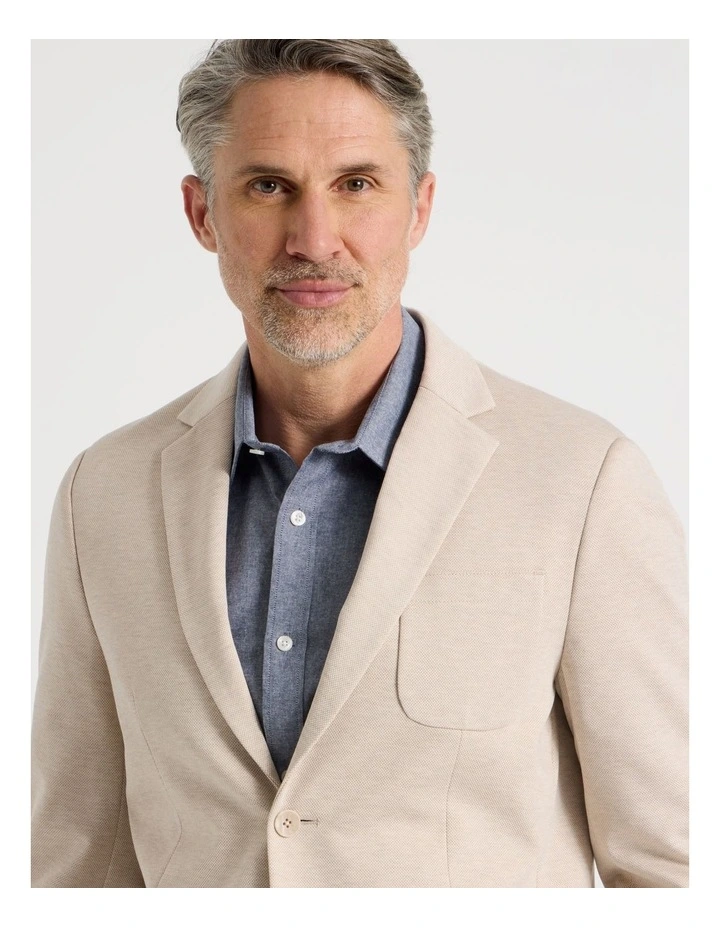 Single Breasted Blazer in Bone image 6