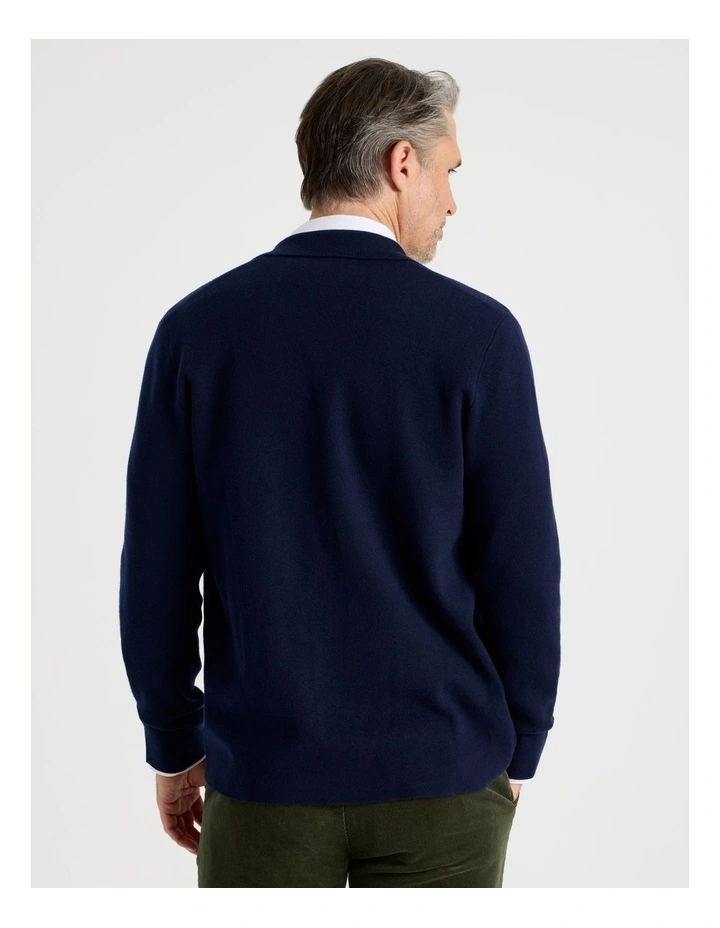 Knitted Blazer in Navy image 5