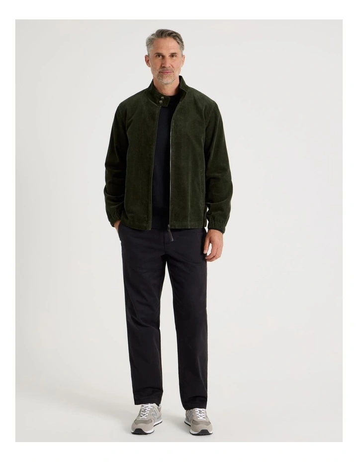 Cord Collar Jacket in Khaki image 3