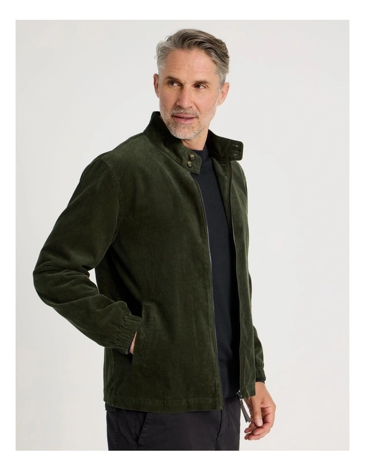 Cord Collar Jacket in Khaki image 4