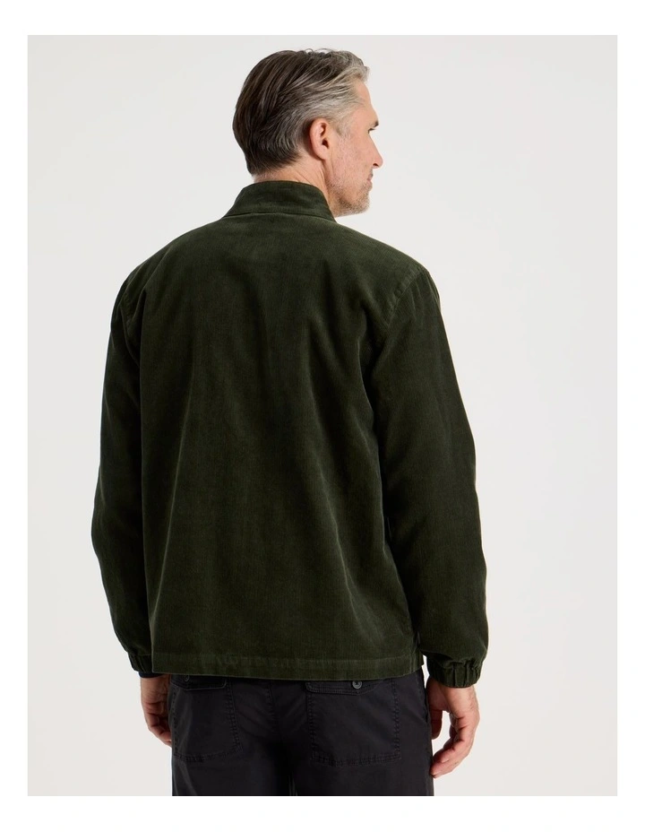 Cord Collar Jacket in Khaki image 5