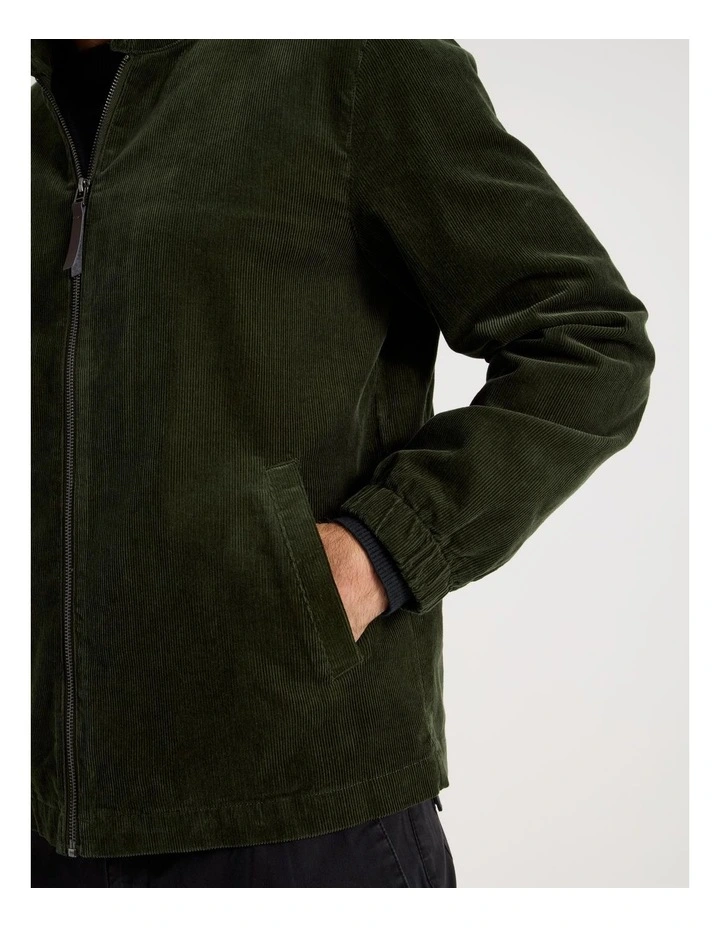 Cord Collar Jacket in Khaki image 6
