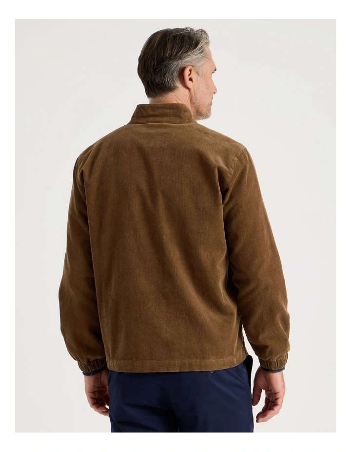 Cord Collar Jacket in Camel image 6