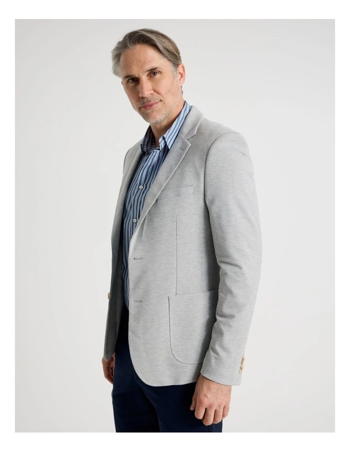 Lightweight Jersey Blazer in Grey image 1