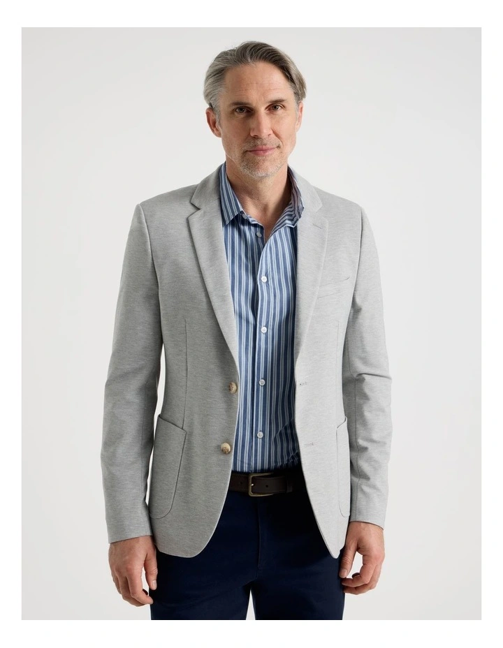 Lightweight Jersey Blazer in Grey image 4