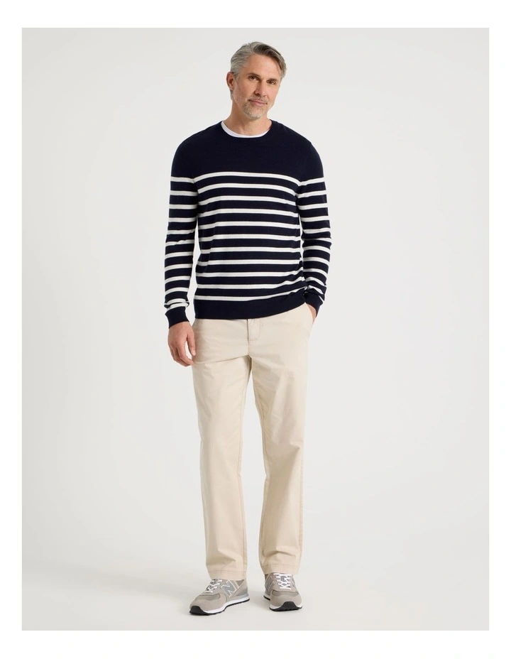 Striped Sweater in Navy image 2