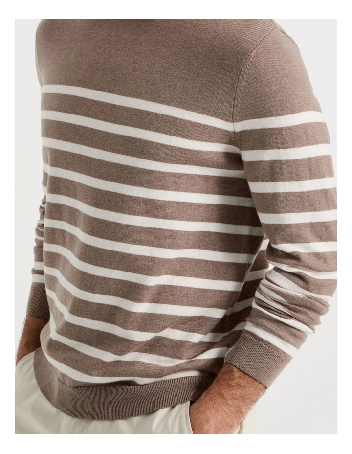 Striped Sweater in Taupe image 5