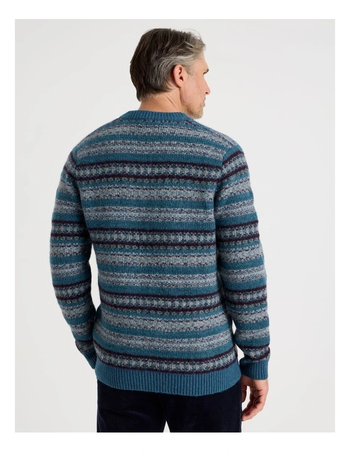 Fair Isle Sweater in Navy image 5