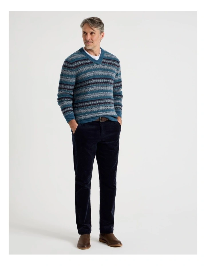 Fair Isle Sweater in Navy image 6