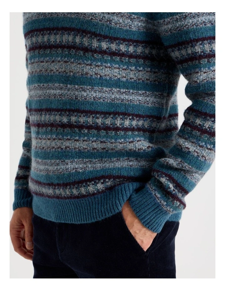 Fair Isle Sweater in Navy image 7