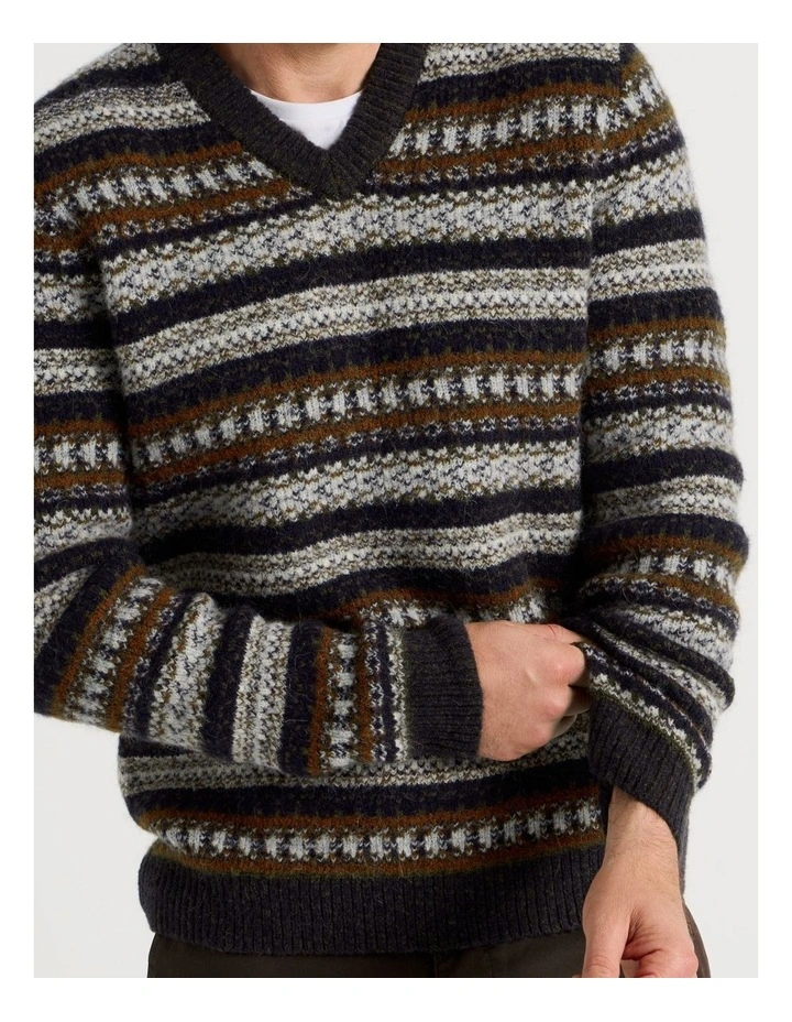 Fair Isle Sweater in Khaki image 3