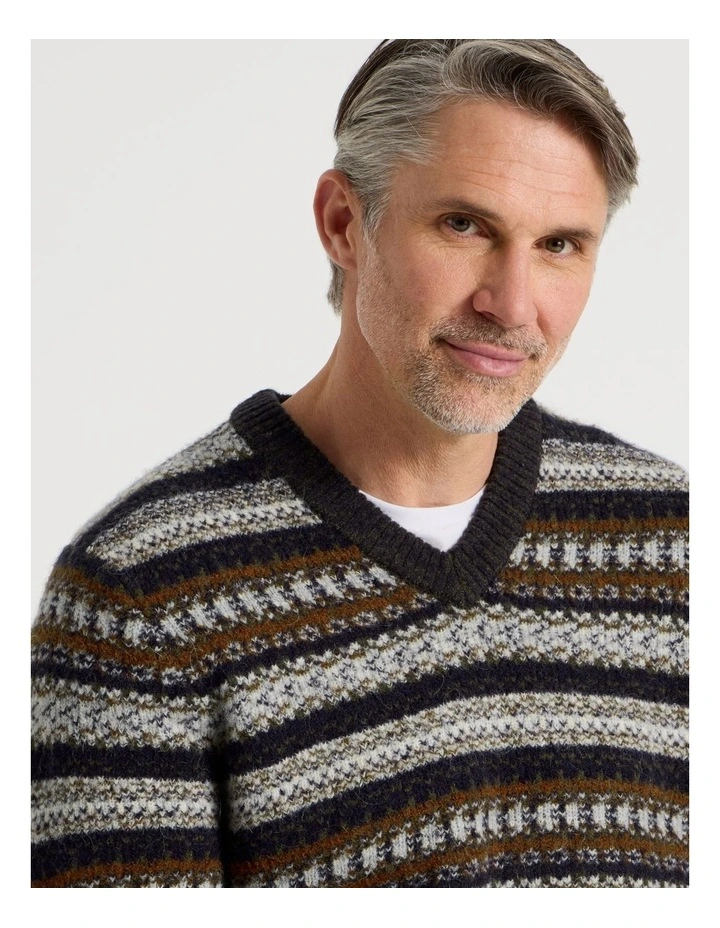 Fair Isle Sweater in Khaki image 5
