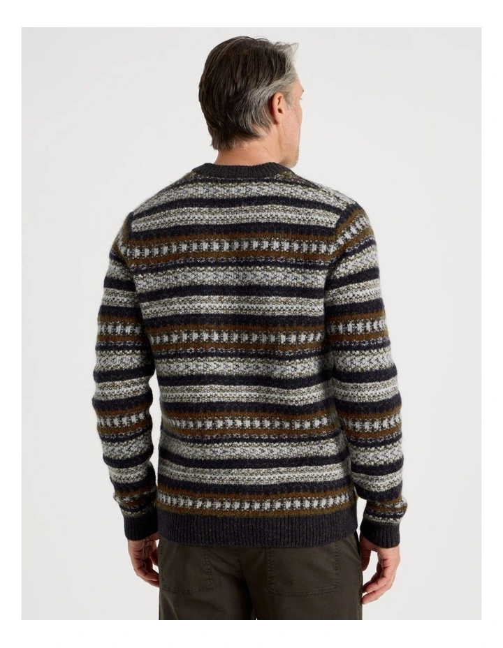 Fair Isle Sweater in Khaki image 6