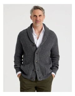 Shawl Collar Cardigan in Grey
