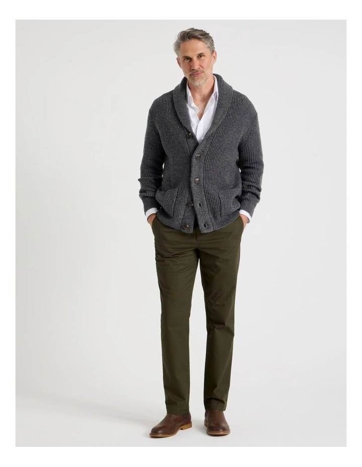 Shawl Collar Cardigan in Grey image 2