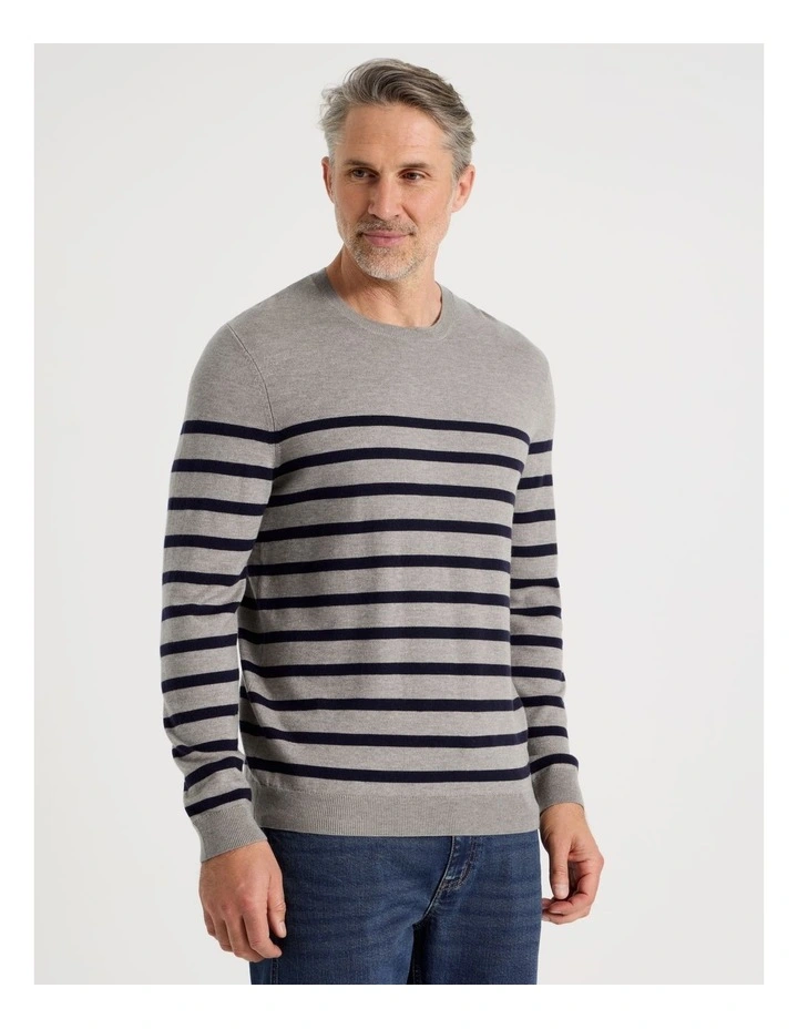 Striped Sweater in Grey image 1