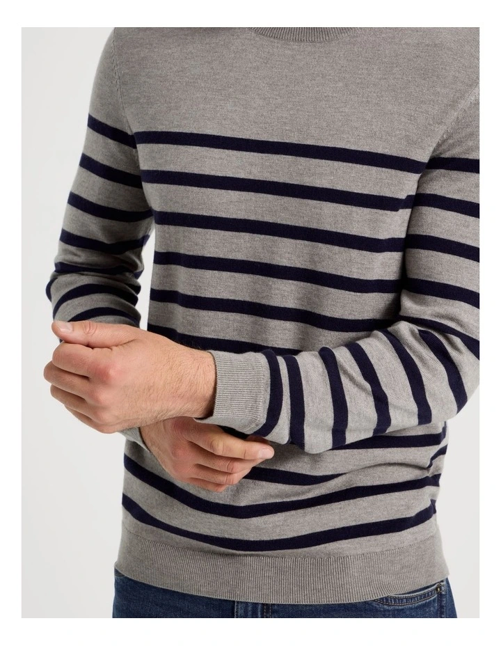 Striped Sweater in Grey image 2