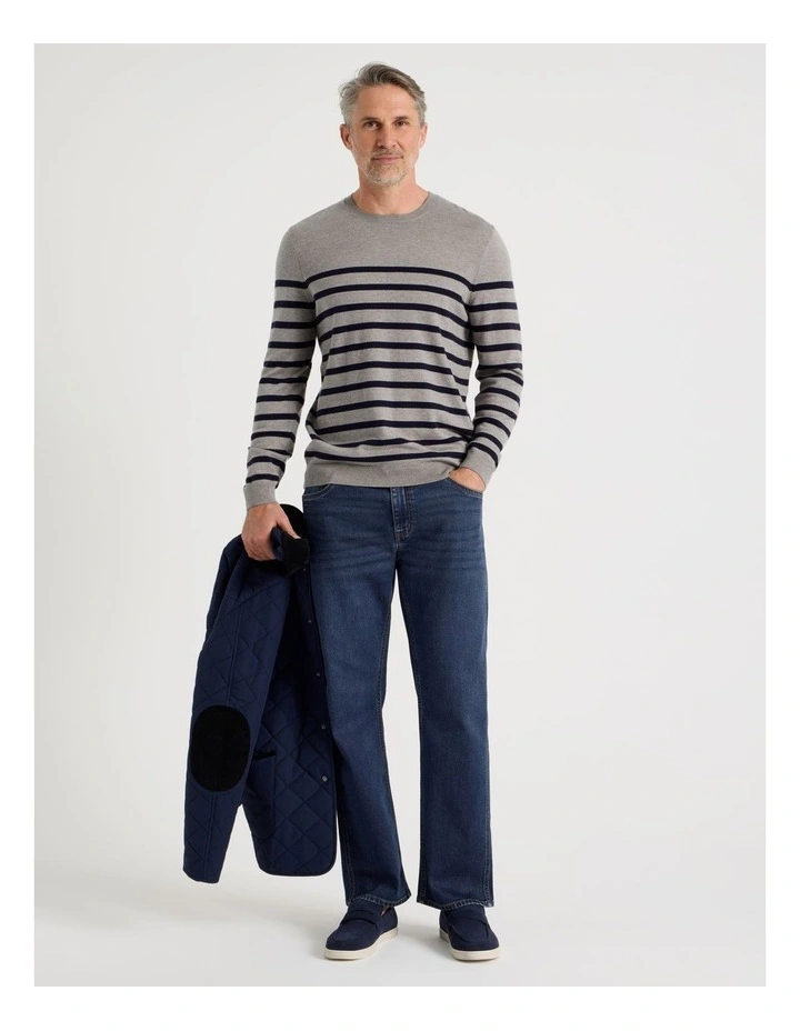 Striped Sweater in Grey image 3