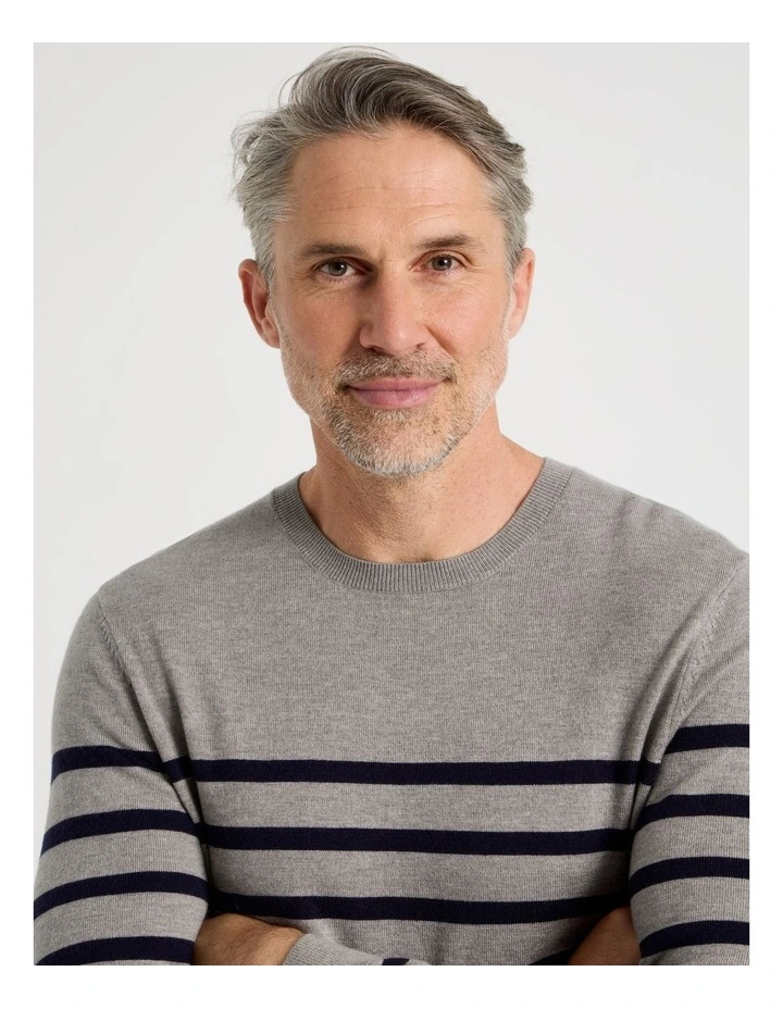 Striped Sweater in Grey image 4