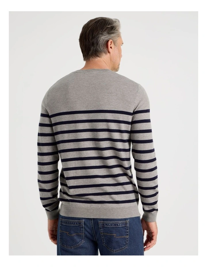 Striped Sweater in Grey image 5