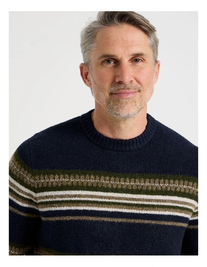 Fair Isle Sweater in Khaki image 5