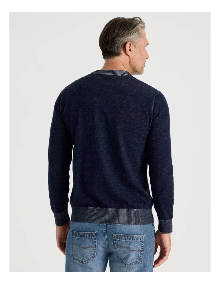 Crew Neck Sail Away Knit in Navy image 5
