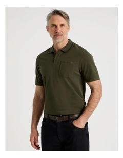 Pique Polo in Khaki