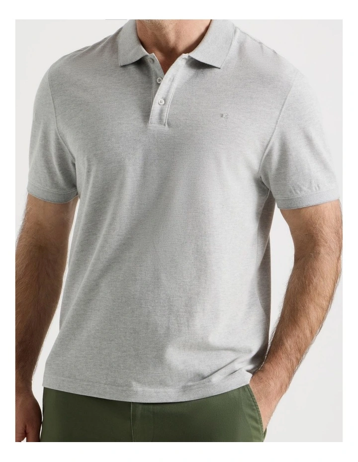Birdseye Pique Polo in Grey image 4