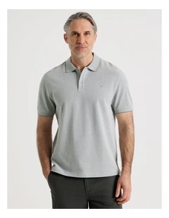 Birdseye Pique Polo in Sage