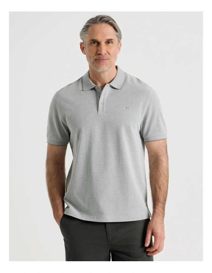 Birdseye Pique Polo in Sage image 1