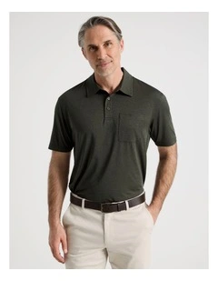 Tech Polo in Khaki