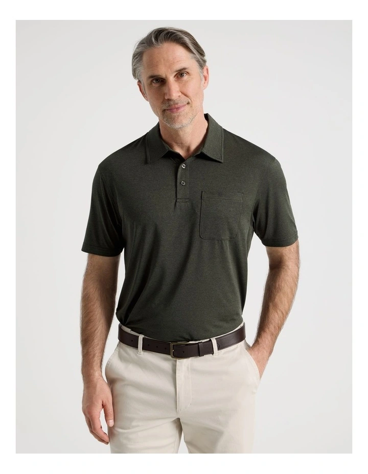 Tech Polo in Khaki image 1