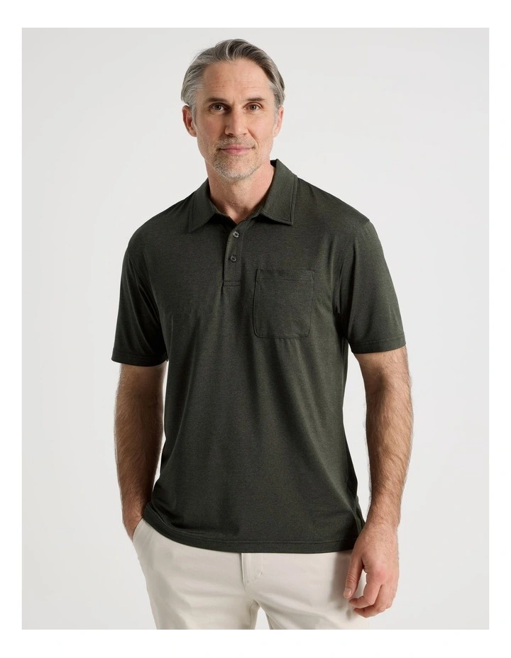 Tech Polo in Khaki image 5