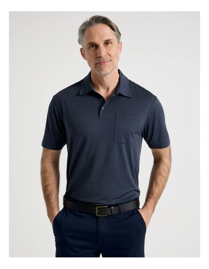 Tech Polo in Navy image 1