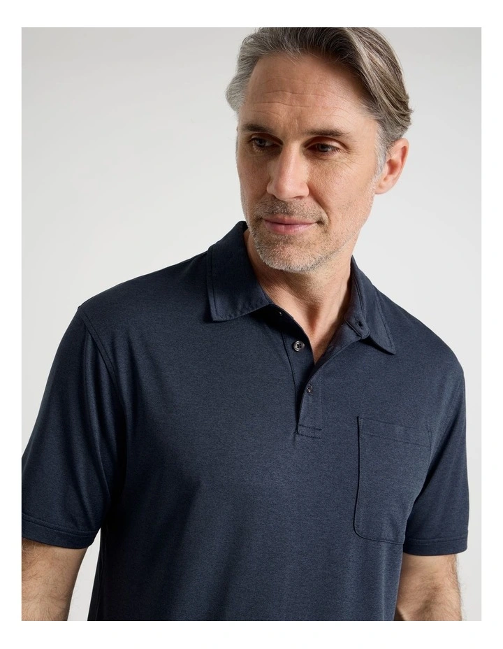 Tech Polo in Navy image 2