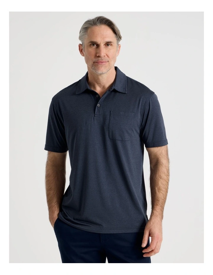 Tech Polo in Navy image 4