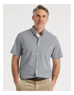 Short Sleeve Check Shirt in Khaki