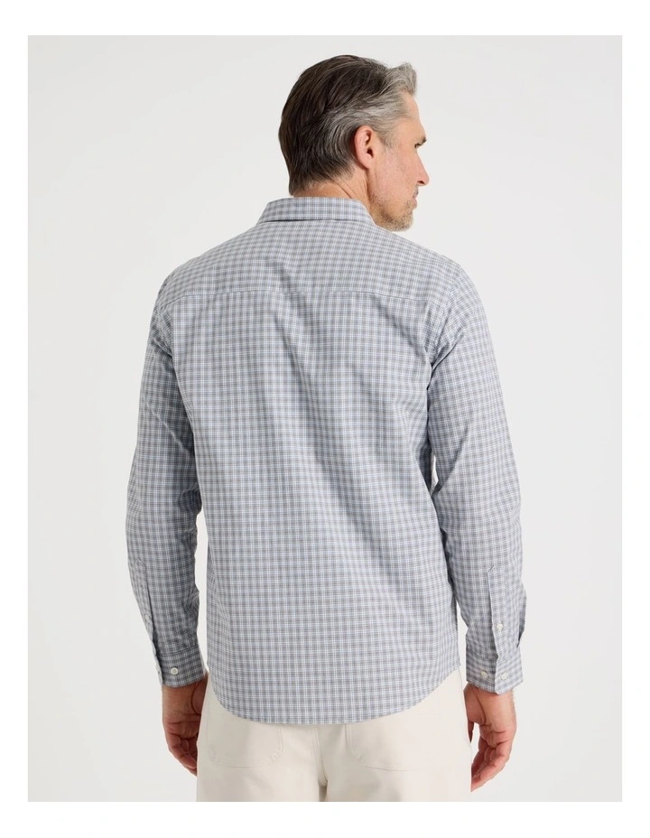 Long Sleeve Check Shirt in Light Blue image 6