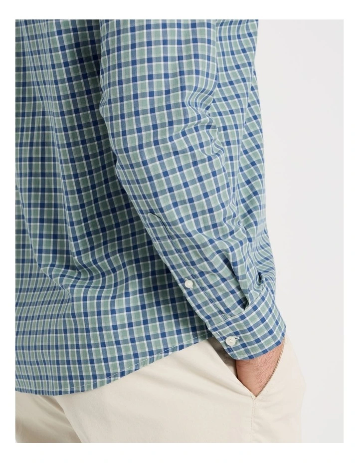 Long Sleeve Check Shirt in Khaki image 5